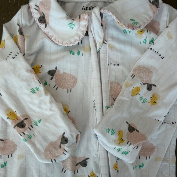 Angel Dear Newborn Baby Girl Easter Baby Chicks Long-Sleeve Footie • Size NB - Picture 9 of 13